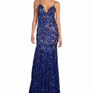 Honey and Rosie Royal Blue Sequin Dress